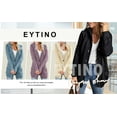 thumbnail image 4 of Eytino Hooded Cardigan Sweaters for Women Long Sleeve Button Down Knit Sweater Coat Outwear with Pockets, 4 of 7