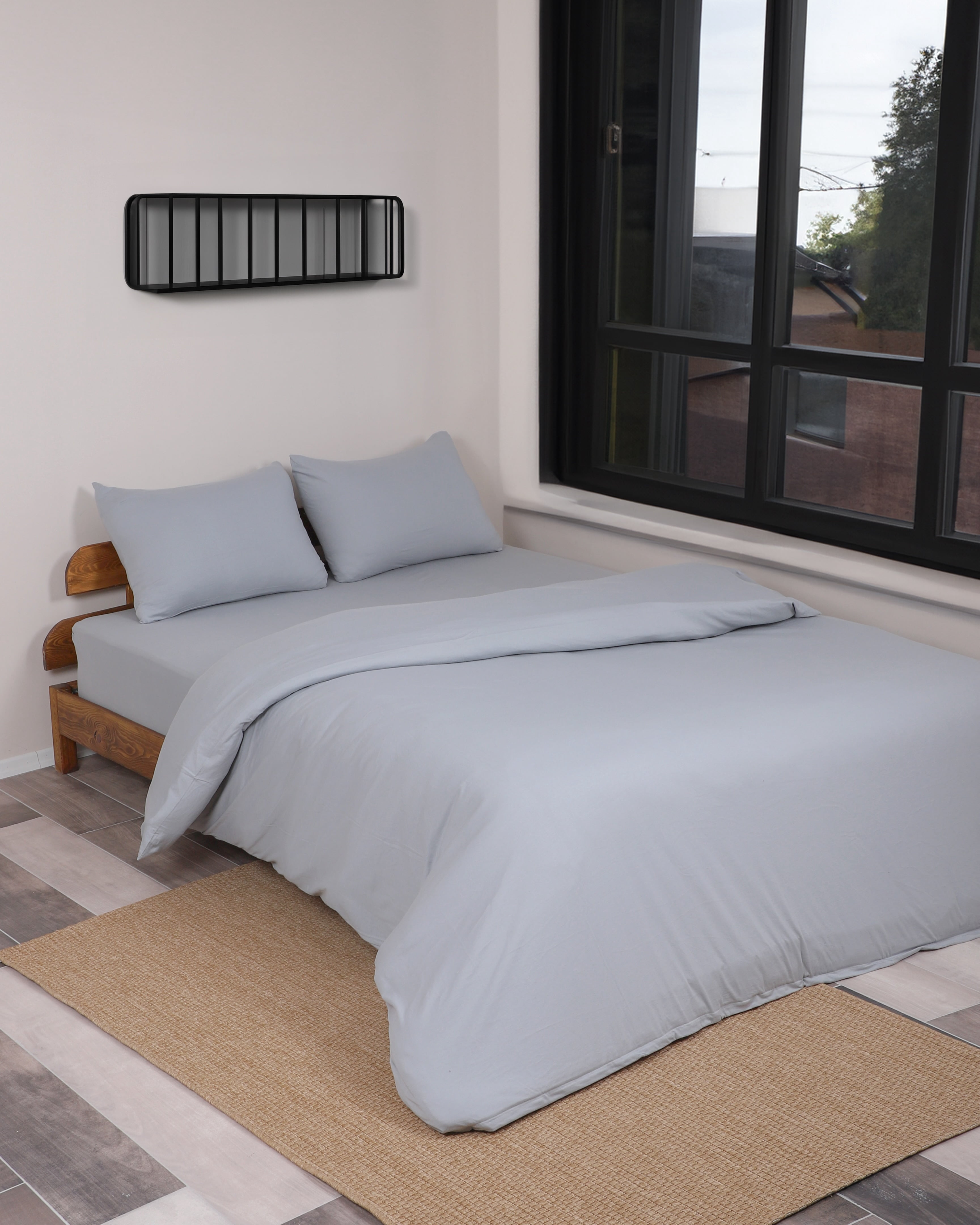 Venice Home 100% Cotton Jersey Duvet Cover Set - 3 Piece Set (King / Cal. King)