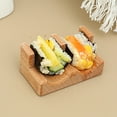 thumbnail image 5 of Wooden Sushi Roll Holder – Decorative Display Stand for Hand Rolls, Tacos, And Appetizers, 1-Slot Design for Home Kitchens Or Restaurants Harlik, 5 of 9