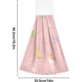thumbnail image 3 of SKYSONIC Hanging Kitchen Towel 12 x 17 Inch Stars Moon and Sleeping Bear Towel Set 2 Pieces of Dry Towels for Kitchen, Bathroom, Laundry Room Table, 3 of 7