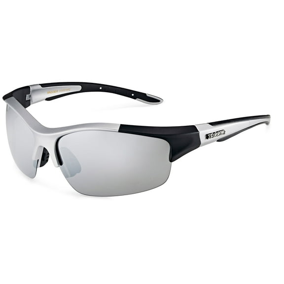 Xagger Half Frame Polarized Sports Sunglasses for Men Women UV400 Wrap Around Baseball Running Cycling Glasses