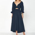 thumbnail image 1 of Vestido de una línea para damas Vestido suelto de cintura alta Suéter informal Vestido de viaje diario Hugtrwg Para estrenar, 1 of 9