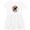 thumbnail image 3 of Inktastic Airplane Pilot Vintage Sunset Girls Toddler Dress, 3 of 5