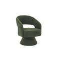 thumbnail image 6 of Swivel Accent Chair, Modern Luxury Velvet 360 Degree Swivel Armchair, Comfy Fabric Round Barrel Chair with Round Back for Living Room, Bedroom, Office, Nursery, Dark Green, 6 of 9