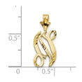 thumbnail image 3 of 10k Satin Diamond-cut Initial N Pendant 10C767N, 3 of 3