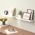 thumbnail image 4 of Modern White Floating Shelves Wall Mounted Set of 2, 4 of 6