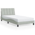 thumbnail image 5 of Bowery Hill Contemporary Twin XL Engineered Wood Bed Frame in Light Gray, 5 of 8