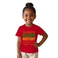 thumbnail image 3 of Girls Tshirts Kids Inspirational Black History Print Short Sleeve Crewneck Top Girls' Tops Red 10-11 Years, 3 of 7