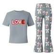 thumbnail image 5 of MuXiKeJi Clothes Girls Pants Set, Black 2-Piece Outfit with Sweet Heart Print Crewneck & Leggings for Girls 8-12 Years, 5 of 5