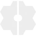thumbnail image 4 of 26"OD x 5"ID x 9"C x 1"P Daisy Architectural Grade PVC Contemporary Ceiling Medallion, Two Piece, 4 of 11