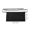 thumbnail image 2 of unbranded 2Ud Delantal De Poliéster Negro Impermeable Con Bolsillos Ideal Cocina Y Servicio, 2 of 6