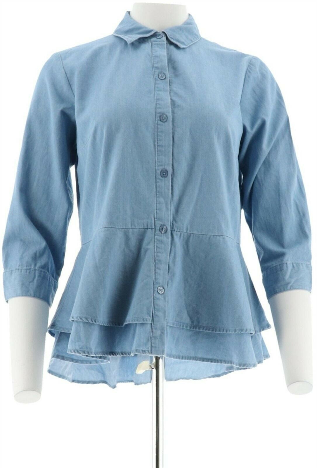 peplum denim shirt