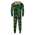 thumbnail image 5 of REORIAFEE Family Christmas Pajama Sets 1 Piece Loungewear Long Sleeve Jumpsuit Pants Santa Graphic Soft Sleepwear Green S-2XL, 5 of 6