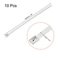 thumbnail image 2 of Uxcell 39-inch Stainless Steel Cable Zip Ties 0.3 inch Width Metal Exhaust Wrap 10Pcs, 2 of 4