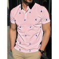thumbnail image 1 of 3D Printed Short Sleeve, Buttons Men's POLO Shirt Color Figure Men's Spring And Summer Street Laps T-Shirt, 1 of 3