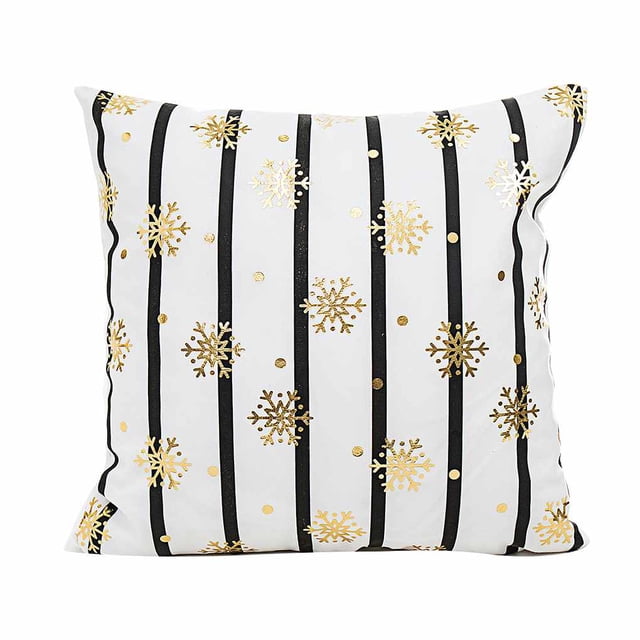 Ruiboury Christmas Snowflake Letter Tree Pattern Soft Home Car Office Square Pillowcase Cover Case Pillowslip 45x45cm