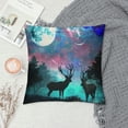 thumbnail image 2 of Orinice Deer Woods Full Moon Graphic Decorative Cushion Throw Pillow Cover 1PC for Home Couch Living Room Bed Sofa 18x18in, 2 of 5