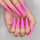 thumbnail image 3 of 24 Uds. De uñas postizas brillantes de bailarina de Color puro, color nude profundo, ataúd largo, puntas postizas para manicura para mujeres y niñas, 3 of 6