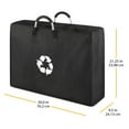 thumbnail image 5 of Whitmor Polyester recycle bag with aluminum handles, size 9.5 L x 30.0 W x 21.25 H inch, Black, 5 of 5
