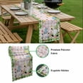 thumbnail image 5 of Easter Table Runner - 120 Inch Long, Kitchen Dining Table Runner Dresser Scarves, Spring Gnomes Floral Bunny Duck Green Pink Plaid Farmhouse Decor for Coffee Tables Wedding Party Banquet, 5 of 8