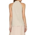 thumbnail image 3 of INSPIRE CHIC Women's Halter Neck Top Sleeveless 2026 Solid Color Summer Casual Blouse S Khaki, 3 of 5