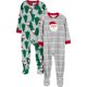 thumbnail image 1 of Pijama de forro polar resistente al fuego Simple Joys para niños, paquete de 2 unidades, 6 a 9 m, 1 of 2