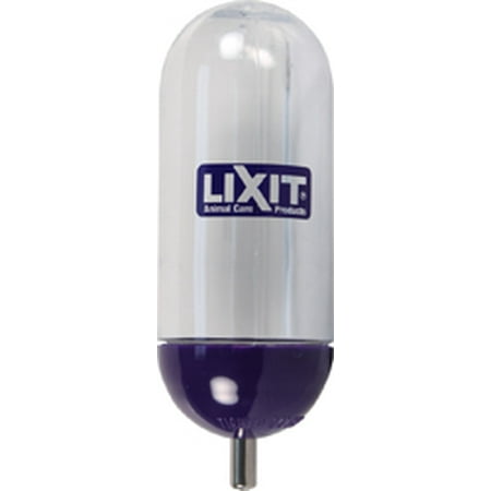Lixit Corporation-Lixit Aquarium Cage Guinea Pig Water Bottle- Clear/purple 10