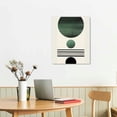 thumbnail image 2 of ERAPDAUR Mid Century Modern Wall Art Boho Abstract Painting Green Geometric Print Minimalist Boho Pictures Olive Green Poster Geometric Abstract Painting Black Line Boho Wall Art for Bedroom 12x16 in, 2 of 5