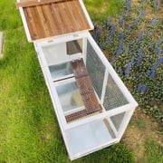 Outdoor GOOJOASIS Chicken Coop Indoor Rabbit Hutch with 3 Removable Tray 2 Story Rabbit House