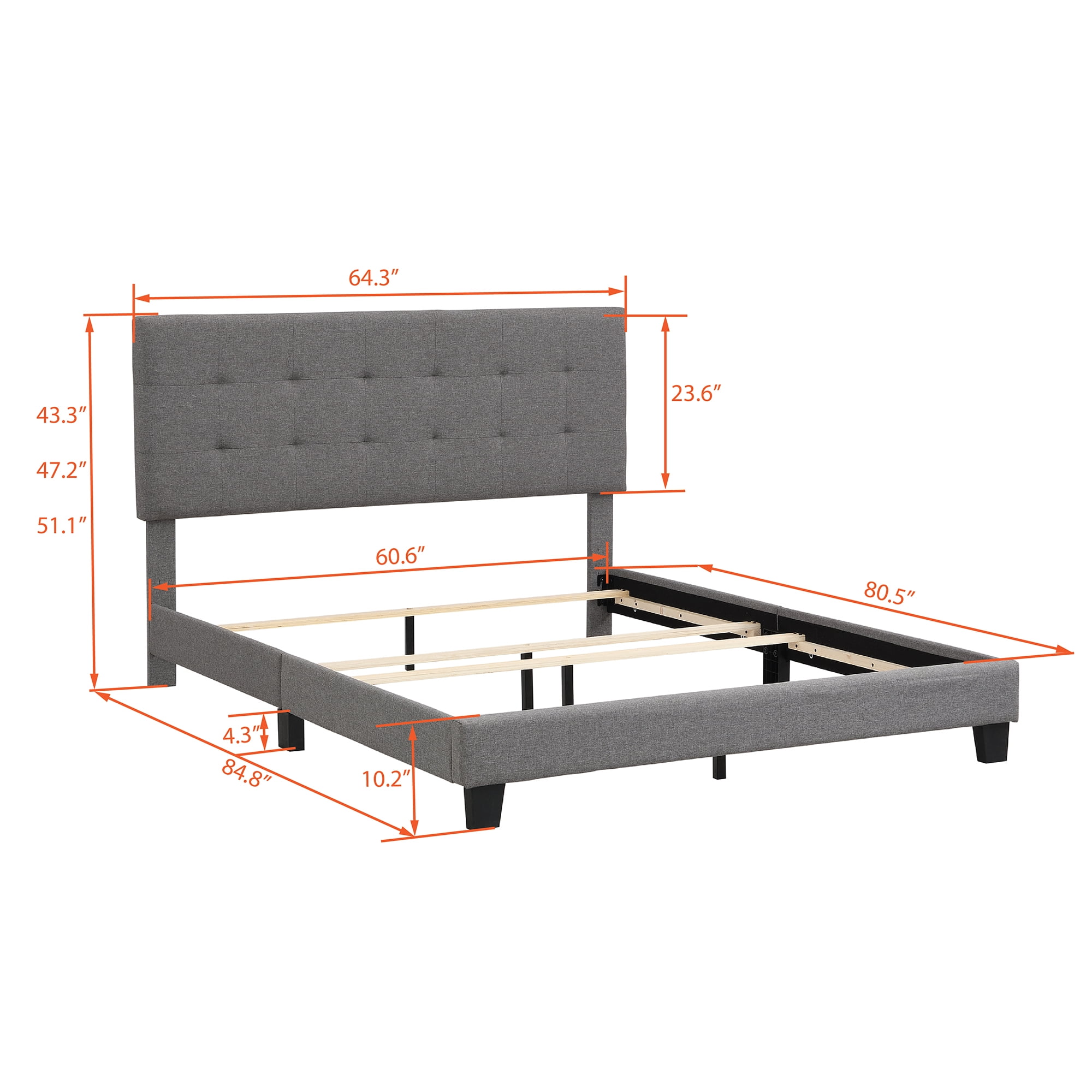 Queen bed frame measurements deals