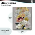 thumbnail image 3 of Detailed Foliage Leaves Gray Framed Giclee Art, design by Annabelle Hall, 3 of 9