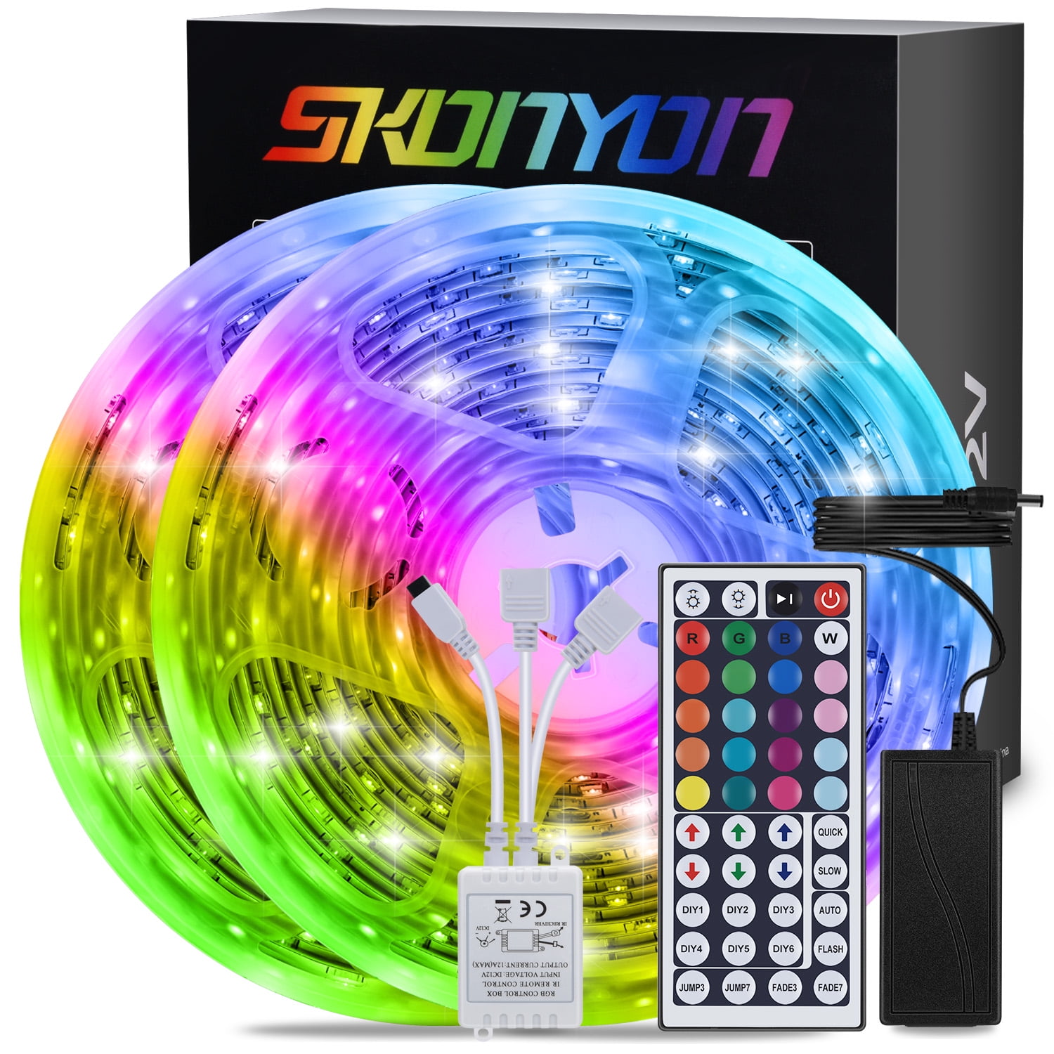5/10m 3528RGB LED strip light Waterproof with 44 Key Remote Control multi-color 