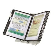 Tarifold Antimicrobial Desktop Reference System, Clear, Black, 1 Each (Quantity)