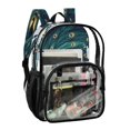 thumbnail image 2 of PVC Transparent Backpacks Clear Backpack for Travel and Outings Swirling Tail Feathers, 2 of 7