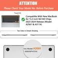 thumbnail image 2 of IC ICLOVER for MacBook Air 13.6 inch Case 2024 2023 2022 M3 A3113 M2 A2681, Plastic Hard Snap on Shell & Sleeve Bag & Keyboard Cover & Screen Film for Newest Macbook Air 13 inch Touch ID, Clear, 2 of 9