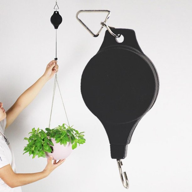 Plant Pulley Retractable Pulley Plant Hanger Hanging Flower Basket Hook
