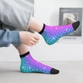 thumbnail image 4 of Salouo Rainbow Scales2 Pattern Unisex Middle Tube Socks,Middle-Finger Knee High Socks Over The Calf Tube Stocking Crew Stockings for Women and Men Tube Socks, 4 of 8