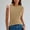 Khaki, variant on Women's Double Lined Tank Tops Boat Neck Sleeveless Fitted Basic Going Out Casual Cropped Tank Shirts
