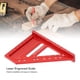 thumbnail image 3 of Escuadra De Carpintero Pequeña, Escala Grabada Con Láser, Multifuncional, Orificios De 1/4 De Diámetro, Regla Cuadrada Triangular, aleación De Aluminio, Acabado Anodizado Rojo, 3 of 7