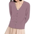 thumbnail image 2 of ZJXFGS Cropped Cardigan,Womens Cardigan Sweaters,Cardigan for Women,Button Down Cardigans for Women,Fall Cardigans for Women,Summer Cardigans for Women Lightweight Purple 3XL, 2 of 8