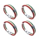 thumbnail image 1 of 4X Pulsera de Joyeria, Brazalete de Bandera Italiana, de Aleacion de Cuero, para Hombres Mujeres, Verde Blanco Rojo, 1 of 3