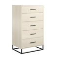 thumbnail image 1 of Kelly 5 Drawer Dresser, Ivory Oak, 1 of 9