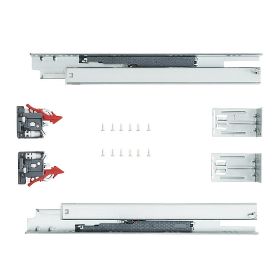 KFFKFF 6 Pairs 18” Soft-Close Drawer Slides Bottom Mount Full Extension 100 Lbs