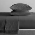thumbnail image 3 of Full Size 100% Egyptian Cotton Bed Sheets Luxury 800 Thread Count 4Pcs Sheet Set - Dark Grey Solid Sateen Weave for Soft & Silky Feel Long Staple Cotton 26" Inch Deep Pocket, 3 of 7
