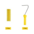 thumbnail image 3 of Unique Bargains 3Pcs Paint Roller Kit, 2Pcs 4' Sponge Large Texture Roller Covers and 10' Roller Frame, 3 of 5