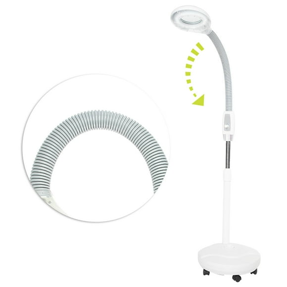 LED Fill Light With 3x Magnifying Glass, Makeup/Nail Art/ LED Floor Stand Lamp With Swivel Casters, Adjustable Light  LED Fill Light