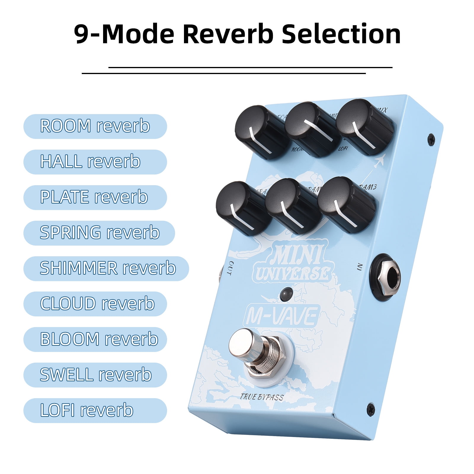 M-Vave I9174 MINI-UNIVERSE Reverb Effect Pedals