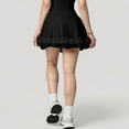 thumbnail image 4 of Women's Tulle Mini Skirt with Soft Lining and Layered Ruffle Hem for a Whimsical Ballet-Inspired Look - Large, Black, 4 of 7