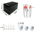 thumbnail image 2 of BESTSKY 1 Set Golf Gift Box with 3 Balls, 6 Tees, Metal Divot Repair Tool, Hat Clip - Golf Accessories Kit - Faux Leather Case - Men and Women - Professional Beginner Golfer Gift, 2 of 6