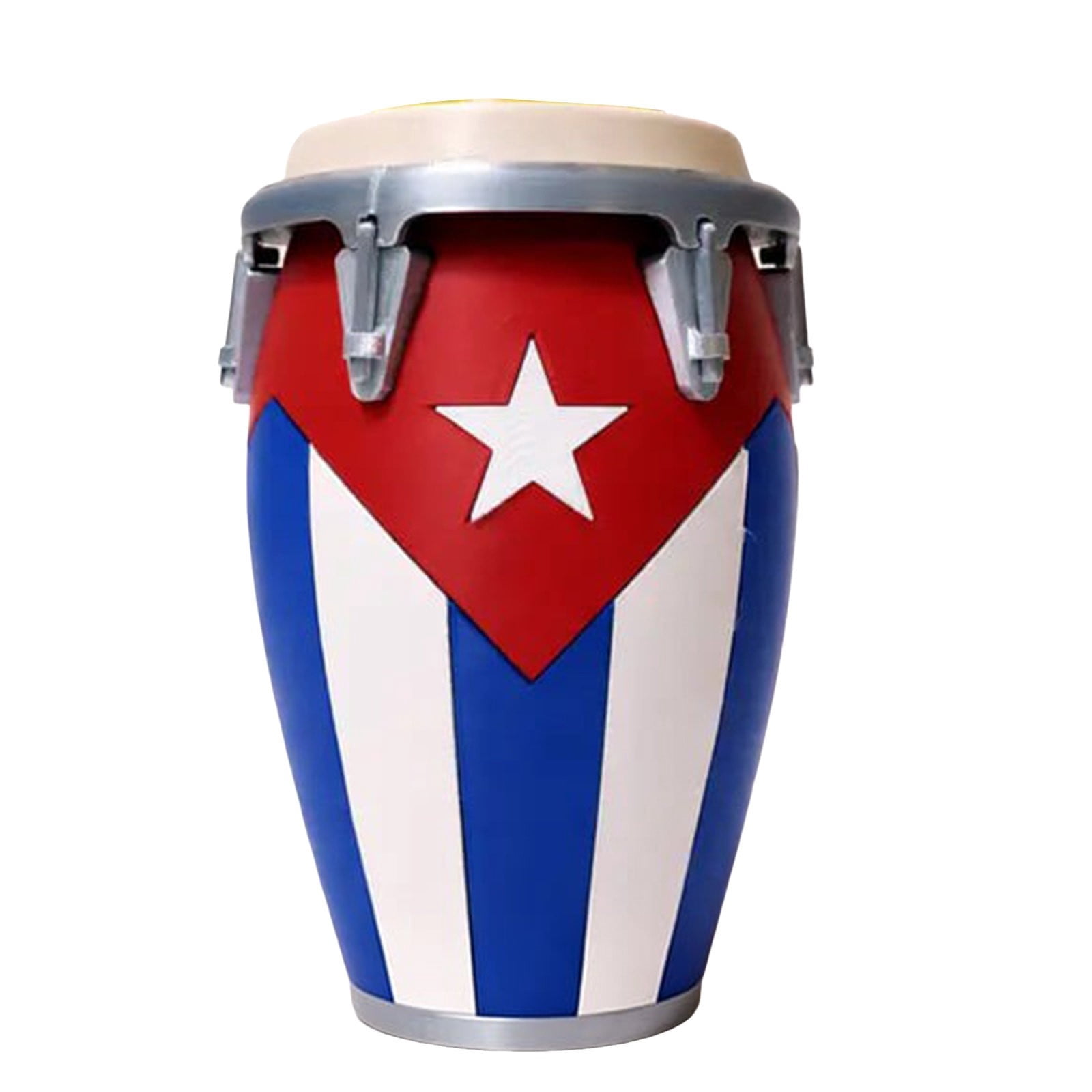 3PCS Conga-Style Can Holder, Puerto Rican Flag Conga Style 3D Printed 12oz Can Holder, Cultural Drum Drink Cooler for Beach BBQ Party, Caribbean Pride Beverage Holder Gift